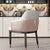 Modern Luxury Square Bent Leather Metal Dining Chair Backrest Armless For Dining Room