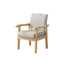 Modern Simplicity Rubber Wood Cotton And Linen Fabric Sponge Square Accent Chair & Table Set For Living Room