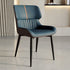 Contemporary Scandinavian Leather Carbon Steel Sponge Square Vein Lines Dining Chair Backrest For Dining Room