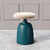 Modern Minimalist Round Cylinder Fabric Metal Vanity Stool For Bedroom