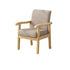 Modern Simplicity Rubber Wood Cotton And Linen Fabric Sponge Square Accent Chair & Table Set For Living Room