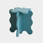 Contemporary Creative Wave Petal Wooden Fiberboard End Table For Living Room