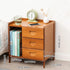 Modern Simplicity Rectangular Bamboo Nightstand 1/3 Drawers Cabinet For Bedroom