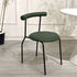 Contemporary Scandinavian Leather Metal Sponge Round Arc Dining Chair Backrest For Dining Room