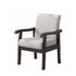 Modern Simplicity Rubber Wood Cotton And Linen Fabric Sponge Square Accent Chair & Table Set For Living Room