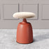 Modern Minimalist Round Cylinder Fabric Metal Vanity Stool For Bedroom