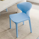 Contemporary Scandinavian PP Plastic Velvet Square Ergonomivally Design Stackable Dining Chair Backrest For Dining Room