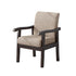 Modern Simplicity Rubber Wood Cotton And Linen Fabric Sponge Square Accent Chair & Table Set For Living Room