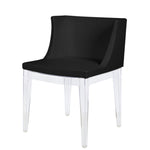 Modern Art Deco Square Fabric PC Dining Chair Backrest Armless For Dining Room