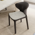 Contemporary Scandinavian PP Plastic Velvet Square Ergonomivally Design Stackable Dining Chair Backrest For Dining Room