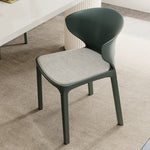 Contemporary Scandinavian PP Plastic Velvet Square Ergonomivally Design Stackable Dining Chair Backrest For Dining Room