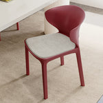 Contemporary Scandinavian PP Plastic Velvet Square Ergonomivally Design Stackable Dining Chair Backrest For Dining Room