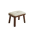 Modern Minimalist Square PU Leather Solid Wood Chair Backless Armless For Living Room