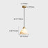 Modern Minimalist Cylinder Cone Half Round Copper Stone 1-Light Pendant Light For Bedroom