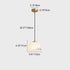 Modern Minimalist Cylinder Cone Half Round Copper Stone 1-Light Pendant Light For Bedroom