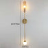 Modern Minimalist Iron Glass Strip 1/2 Light Wall Sconce Lamp For Living Room