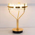 Contemporary Luxury Dazzling Prismatic Crystal Hardware Frame LED Table Lamp For Bedroom
