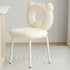 Contemporary Creative Square Iron Wool Vanity Stool Backrest Armless For Bedroom