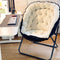 Modern Minimalist Square Fabric Steel Chair Backrest Armrest For Living Room