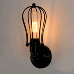 Contemporary Industrial Iron Frame 1/2-Light Wall Sconce Lamp For Living Room