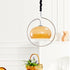 Modern Minimalist Cream Round Circle Iron Glass 1-Light Pendant Light For Living Room