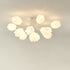 Modern Art Deco Tulip Flower Design 3/7/11/13 Light Semi-Flush Mount Ceiling Light For Living Room
