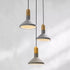 Contemporary Industrial Cement Cone Wood 1-Light Pendant Light For Dining Room