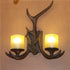 Traditional Vintage Resin Antler Glass 1/2 Light Wall Sconce Lamp For Hallway