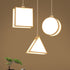 Traditional Chinese Bamboo Weaving Geometric Cage 1-Light Pendant Light For Living Room