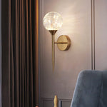 Modern Minimalist Round Ball Antler Iron Glass LED Wall Sconce Lamp For Living Room