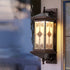 Traditional Chinese Aluminum Square Chinese Knot Pattern LED Waterproof Solar Wall Sconce Lamp For Outdoor Patio
