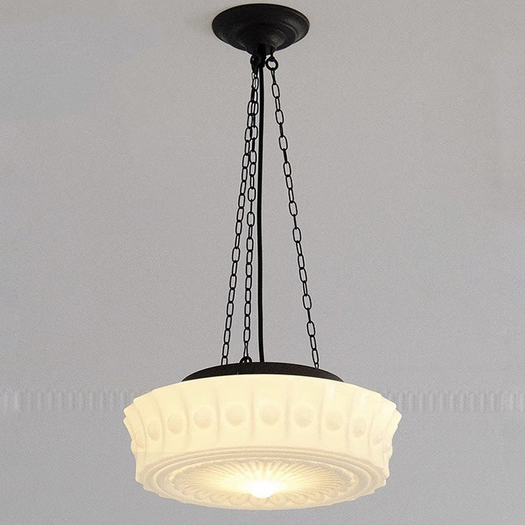 Contemporary Simplicity Iron Glass Cylinder Shade 3-Light Chandelier For Living Room