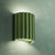 Modern Minimalist Half Cylinder Vertical Stripe Resin 2-Light Wall Sconce Lamp For Living Room