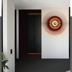 Modern Minimalist Multi-Layer Flying Saucer Iron Acrylic 1-Light Wall Sconce Lamp For Living Room