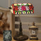 Traditional Tiffany Rectangle Rose Zinc Alloy Stained Glass 1-Light Table Lamp For Living Room