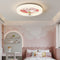 Contemporary Creative Astronaut Round Iron Acrylic LED Flush Mount Ceiling Light For Bedroom