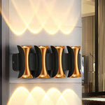 Modern Minimalist Waterproof Rectangle Aluminum Glass LED Wall Sconce Lamp For Outdoor Patio