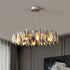 Modern Luxury Oval Crystal Iron 5/6/10 Light Chandelier For Living Room