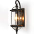 Contemporary Industrial Copper Glass Lantern 1-Light Waterproof Wall Sconce Lamp For Outdoor Patio