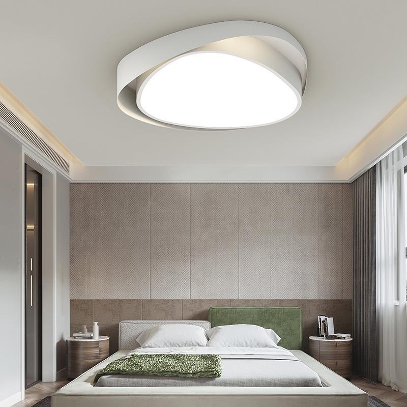 Contemporary Simplicity Iron Acrylic Round Shade LED Flush Mount Ceiling Light For Bedroom