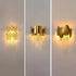 Modern Luxury Gold Stainless Steel Crystal Tassel 2-Light Wall Sconce Lamp For Living Room