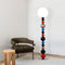 Contemporary Nordic Multi Layered Orb Iron Glass 1-Light Standing Floor Lamp For Living Room