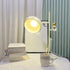 Modern Minimalist Cream Round Iron 1-Ligh Table Lamp For Bedroom