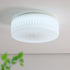 Contemporary Simplicity Cylindrical Engraved Glass LED Flush Mount Ceiling Light For Living Room