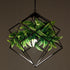 Contemporary Retro Simulated Plant Rhombus Iron 1-Light Pendant Light For Dining Room
