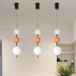 Modern Art Deco Liftable Multi Orb String Aluminum Acrylic LED Pendant Light For Bedroom