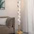 Contemporary Scandinavian Iron Multilayer Floral Shade LED Standing Floor Lamp For Bedroom