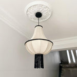 Contemporary Vintage Cone Hardware Fabric 1/3 Light Pendant Light For Living Room