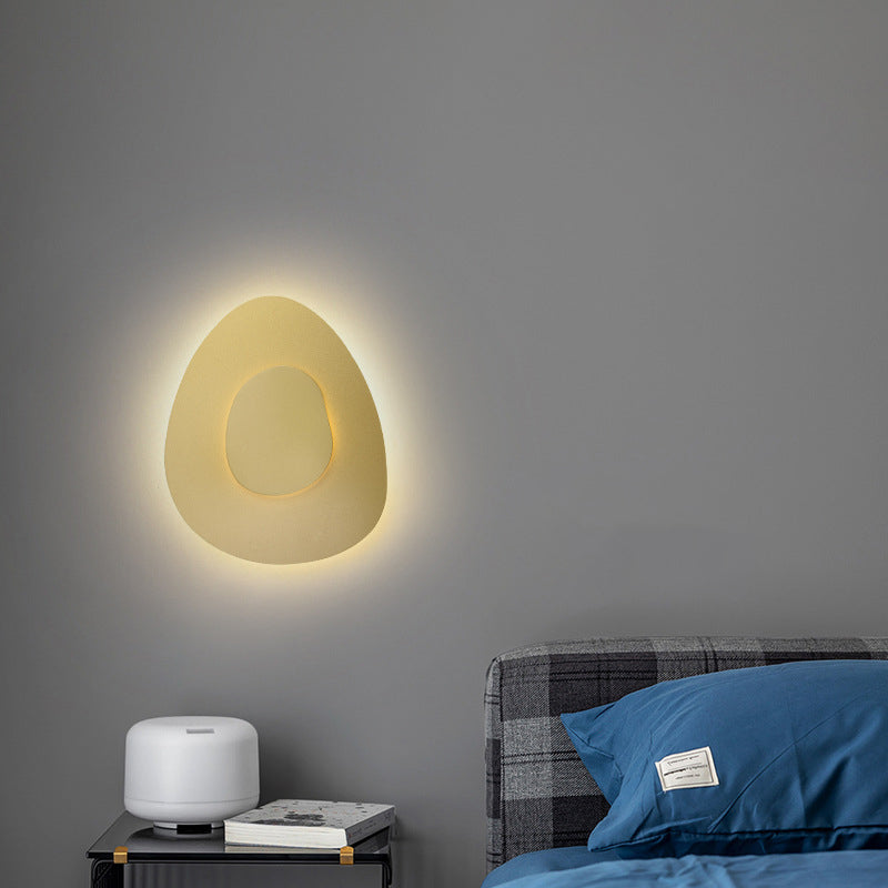 Contemporary Nordic Hardware Oval Shade LED Wall Sconce Lamp For Living Room