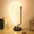 Modern Minimalist Irregular Line Iron Aluminum LED Table Lamp For Bedroom